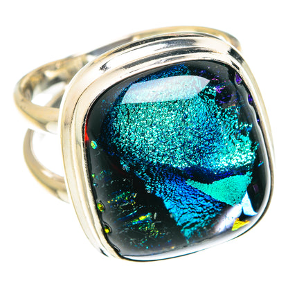 Dichroic Glass Rings handcrafted by Ana Silver Co - RING76002