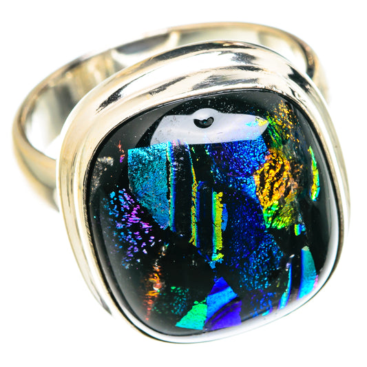 Dichroic Glass Rings handcrafted by Ana Silver Co - RING76025