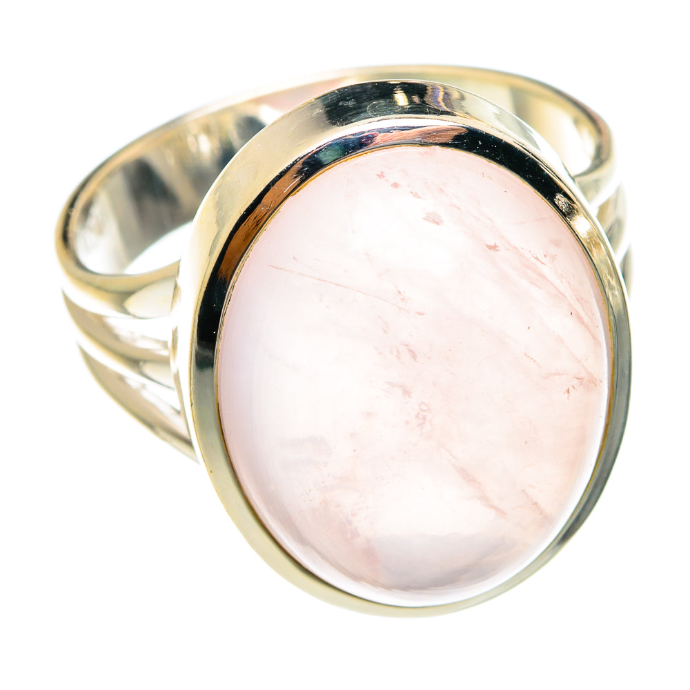 Rose Quartz Rings handcrafted by Ana Silver Co - RING76037