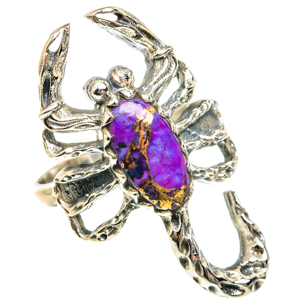 Purple Copper Composite Turquoise Rings handcrafted by Ana Silver Co - RING76064