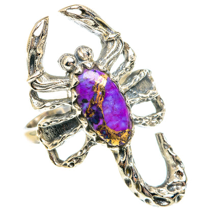 Purple Copper Composite Turquoise Rings handcrafted by Ana Silver Co - RING76064
