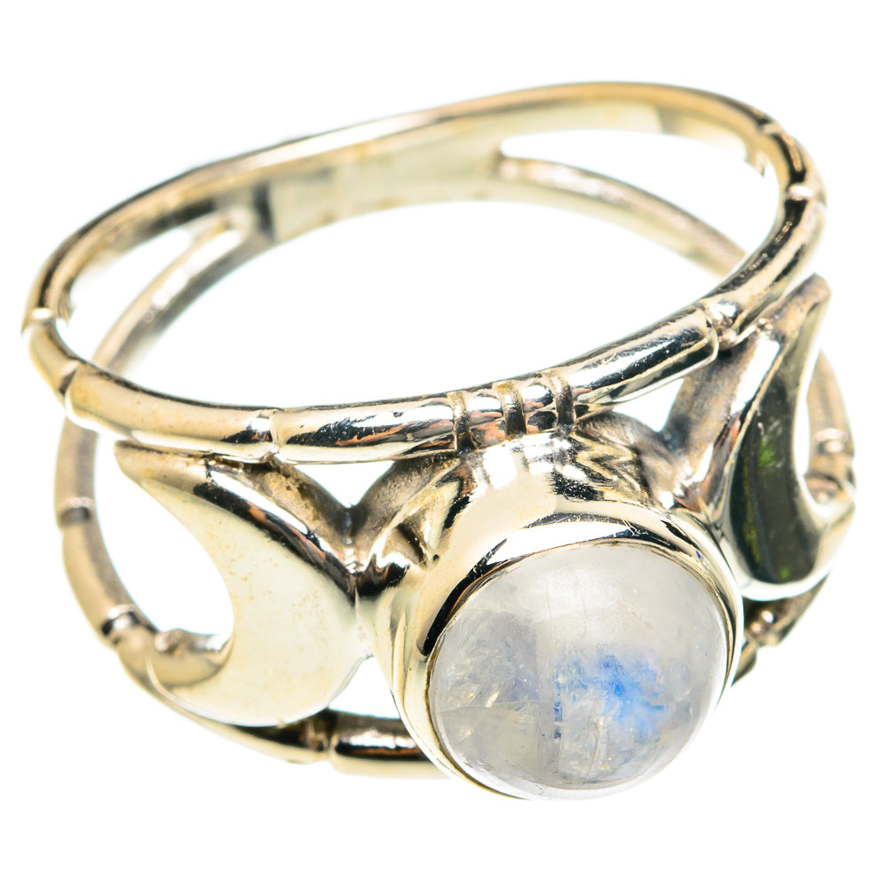 Rainbow Moonstone Rings handcrafted by Ana Silver Co - RING76067