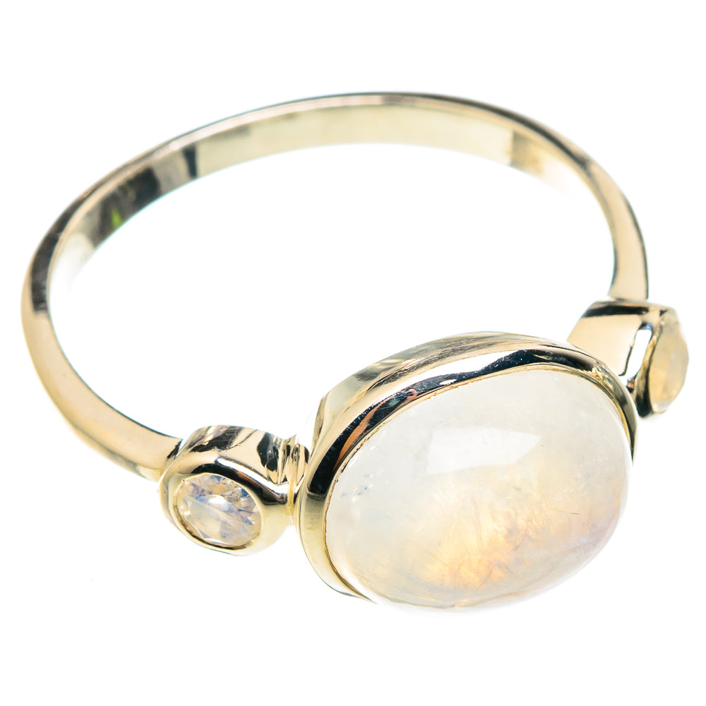 Rainbow Moonstone Rings handcrafted by Ana Silver Co - RING76090