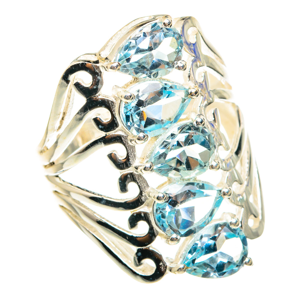 Blue Topaz Rings handcrafted by Ana Silver Co - RING76093