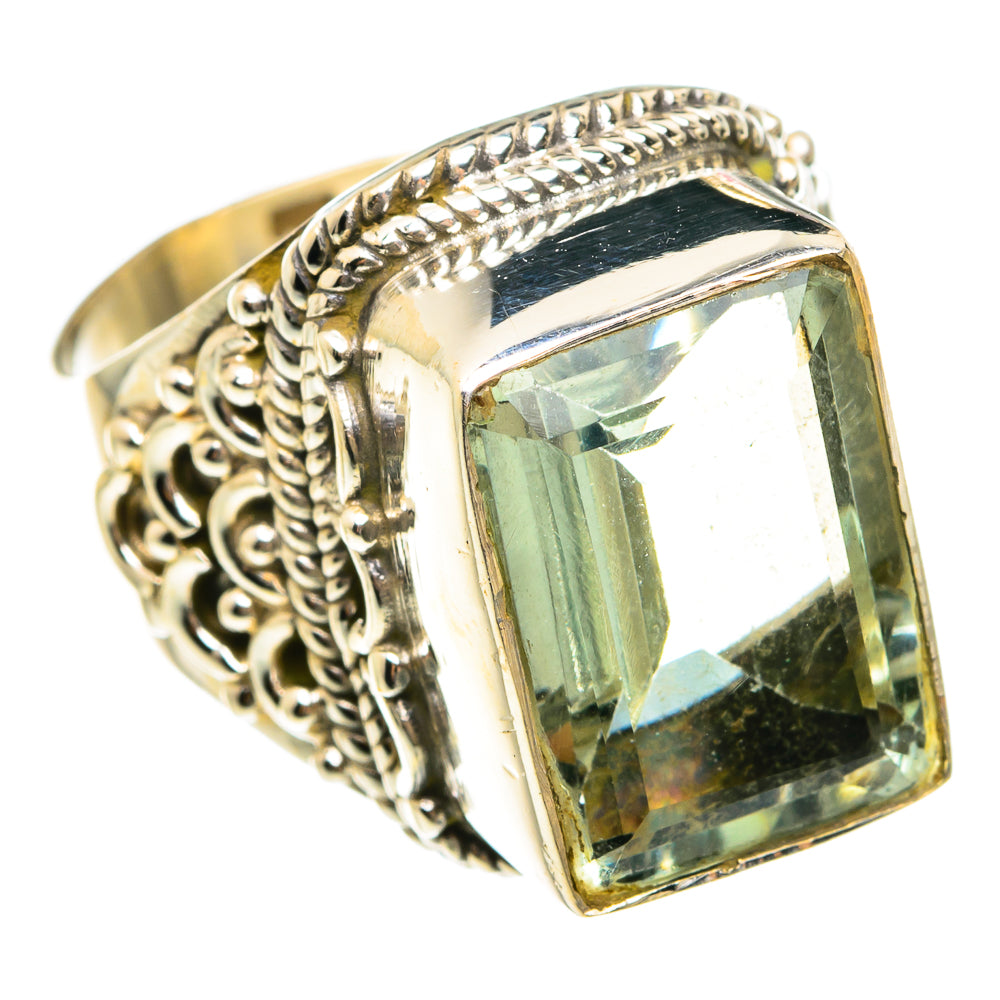 Green Amethyst Rings handcrafted by Ana Silver Co - RING76098