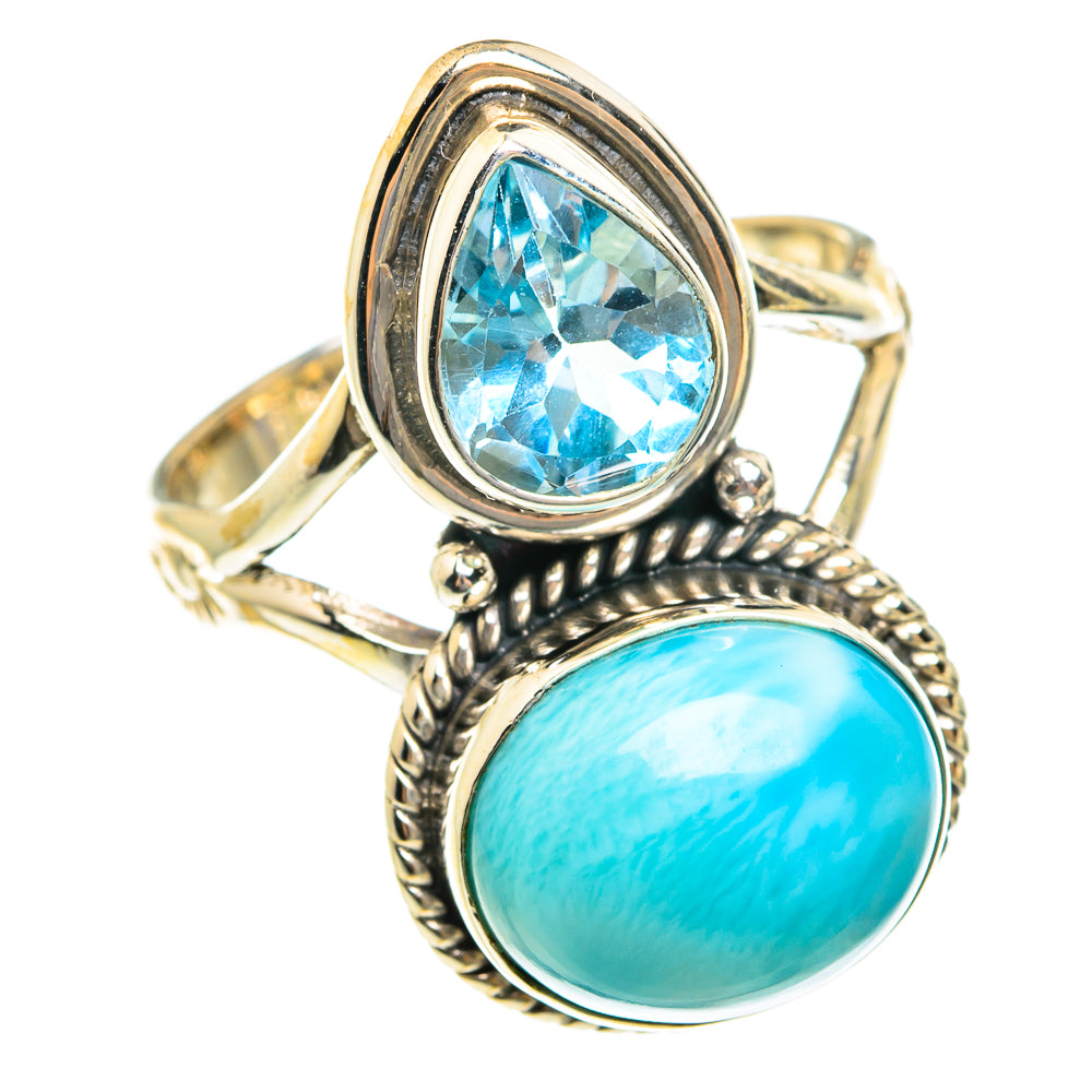 Larimar Rings handcrafted by Ana Silver Co - RING76117