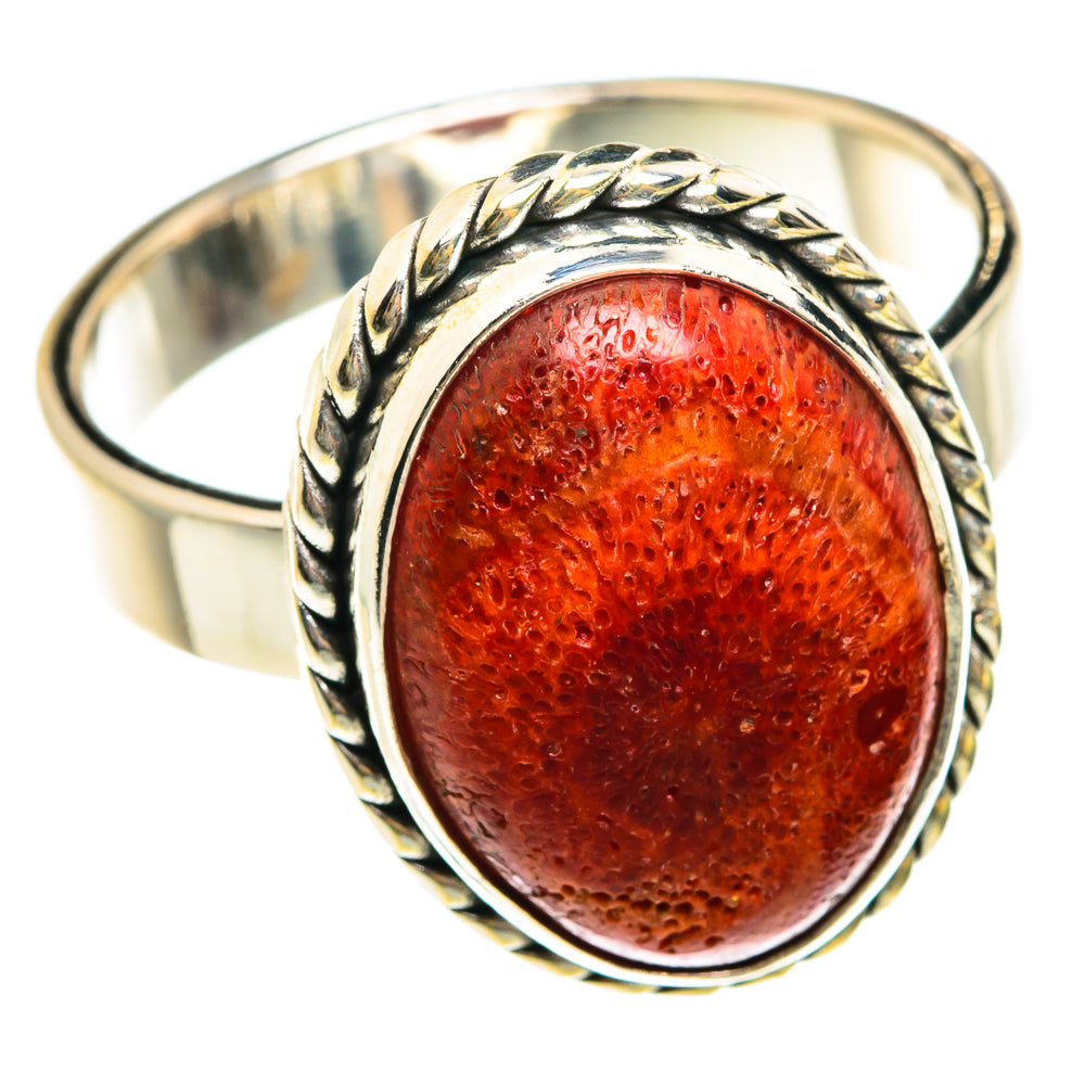 Sponge Coral Rings handcrafted by Ana Silver Co - RING76120