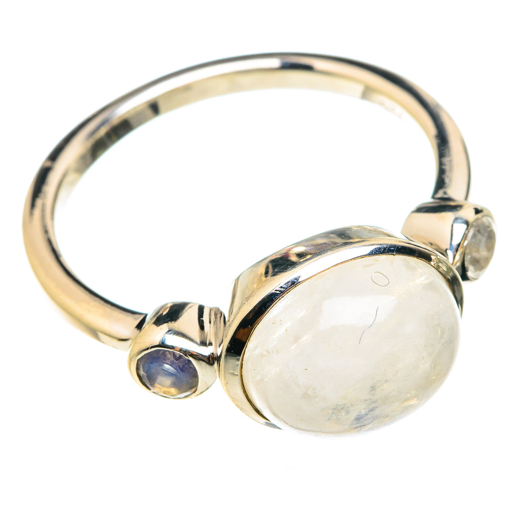 Rainbow Moonstone Rings handcrafted by Ana Silver Co - RING76130