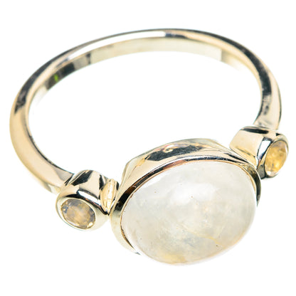 Rainbow Moonstone Rings handcrafted by Ana Silver Co - RING76156