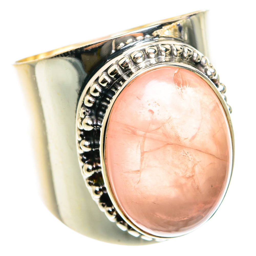 Rose Quartz Rings handcrafted by Ana Silver Co - RING76177