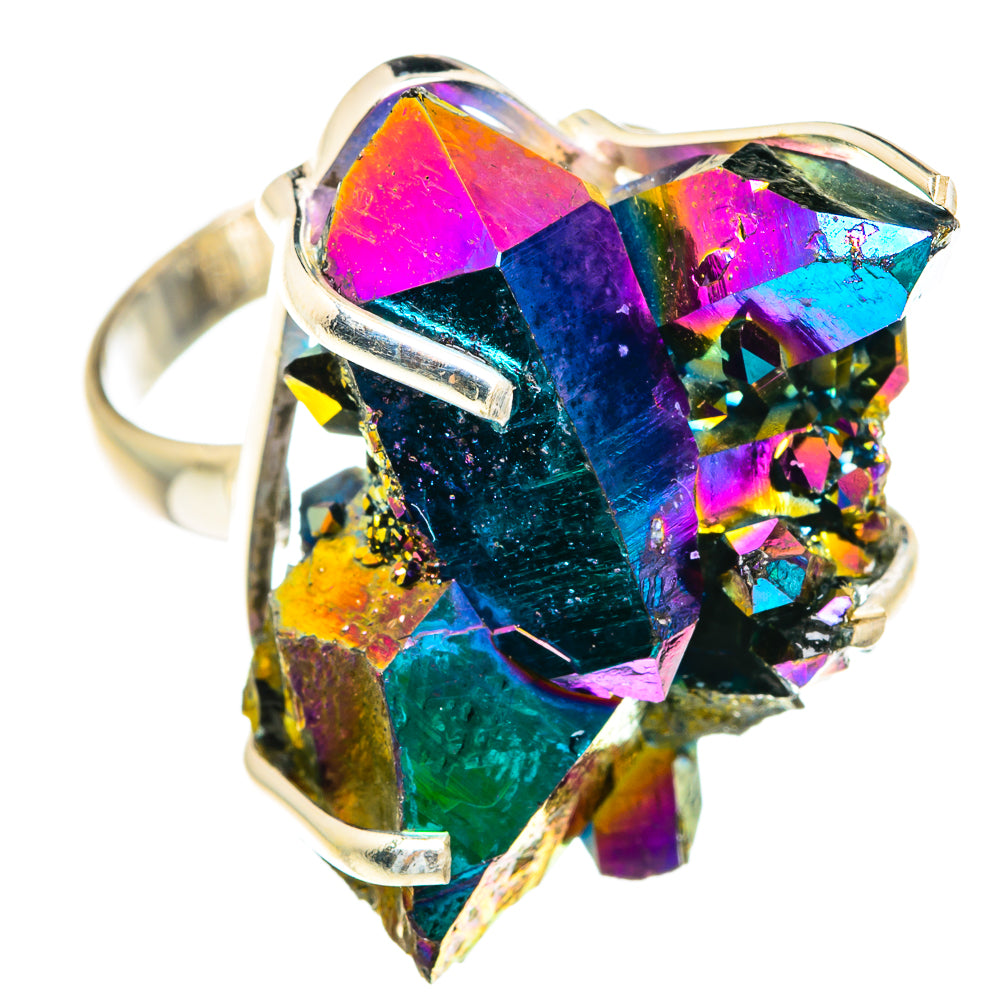 Titanium Sunshine Druzy Rings handcrafted by Ana Silver Co - RING76187