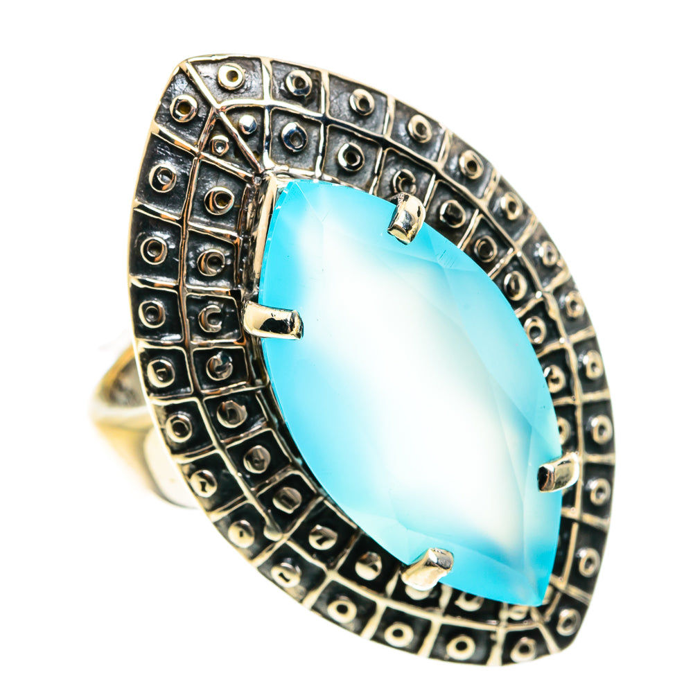 Aqua Chalcedony Rings handcrafted by Ana Silver Co - RING76196