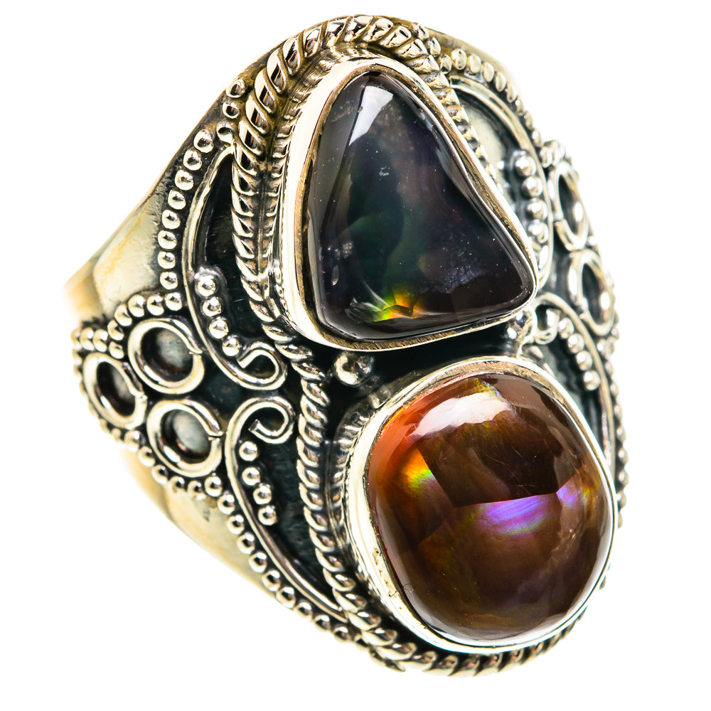 Mexican Fire Agate Rings handcrafted by Ana Silver Co - RING76204