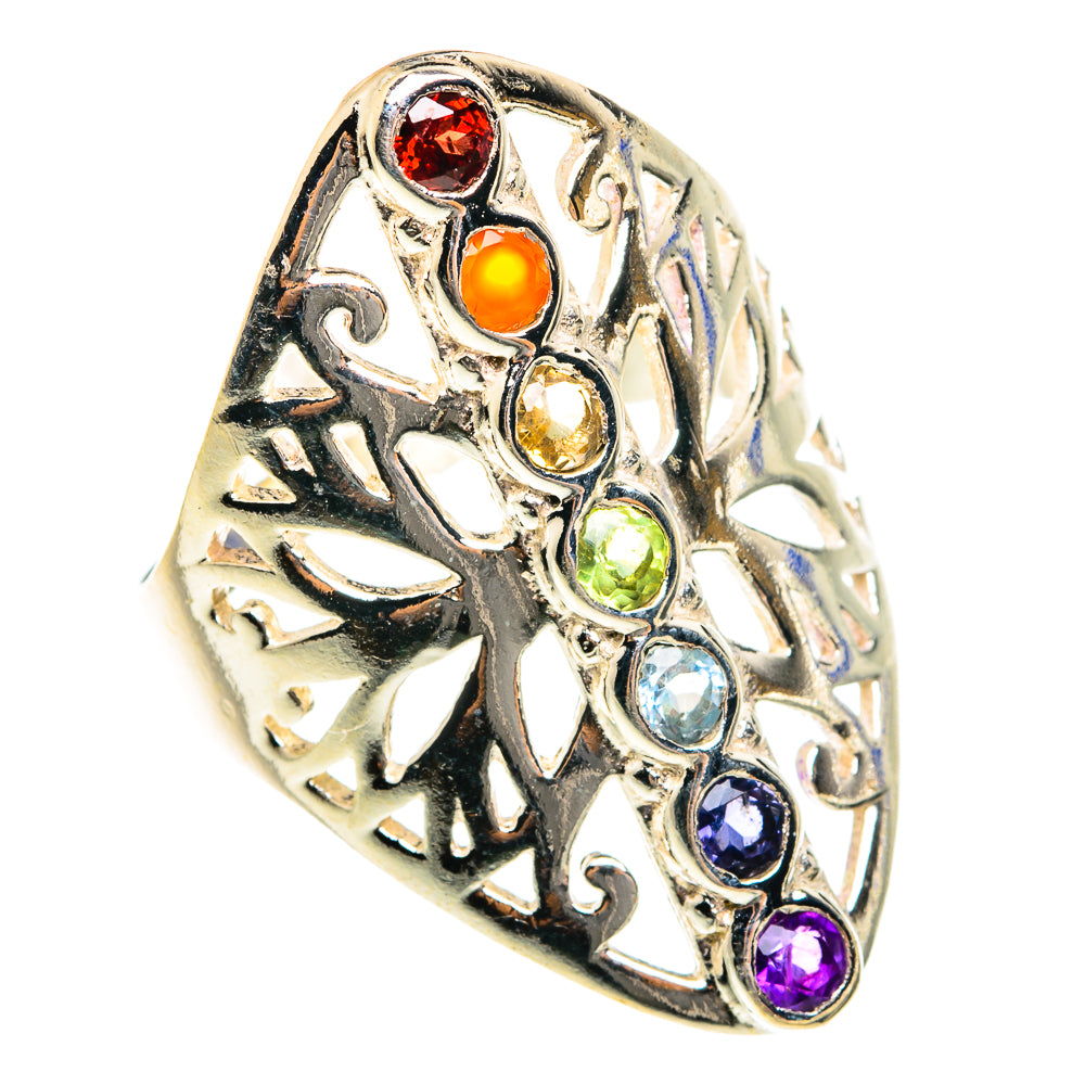 Multi-Stone Chakra Rings handcrafted by Ana Silver Co - RING76218