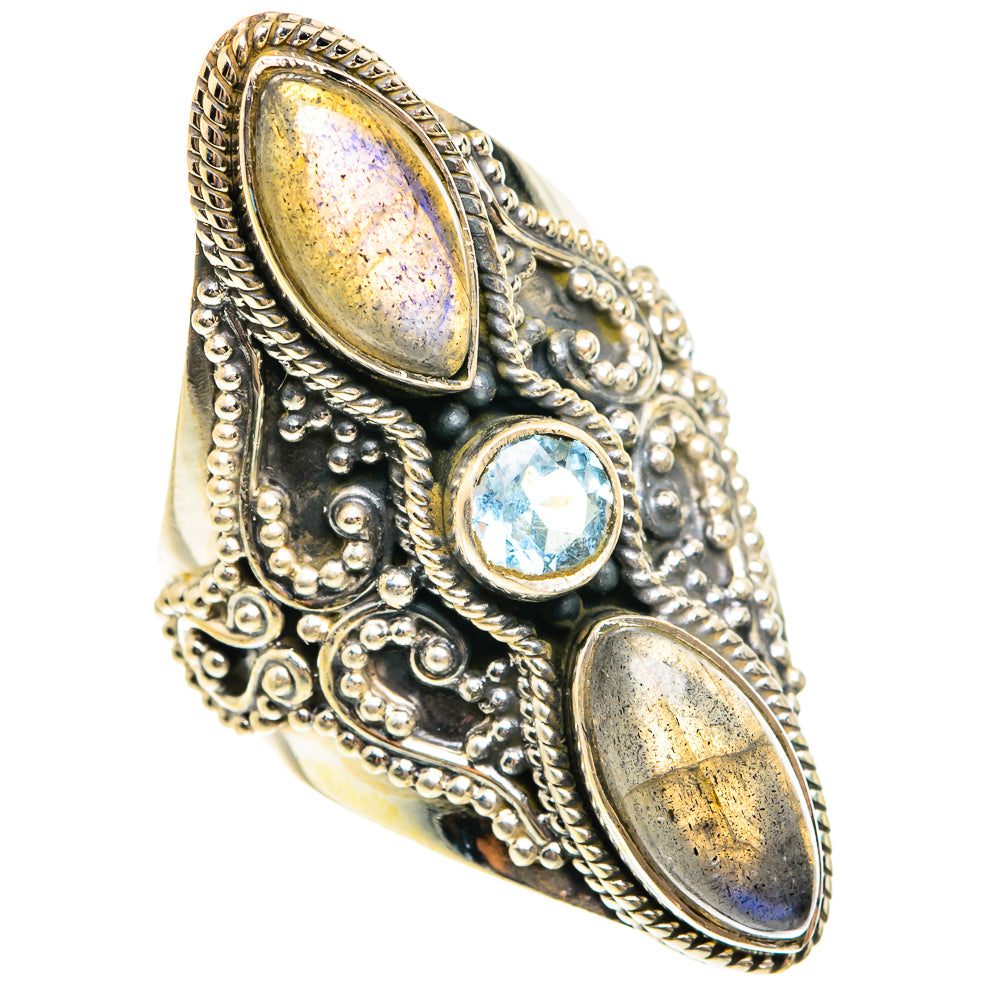 Labradorite Rings handcrafted by Ana Silver Co - RING76246