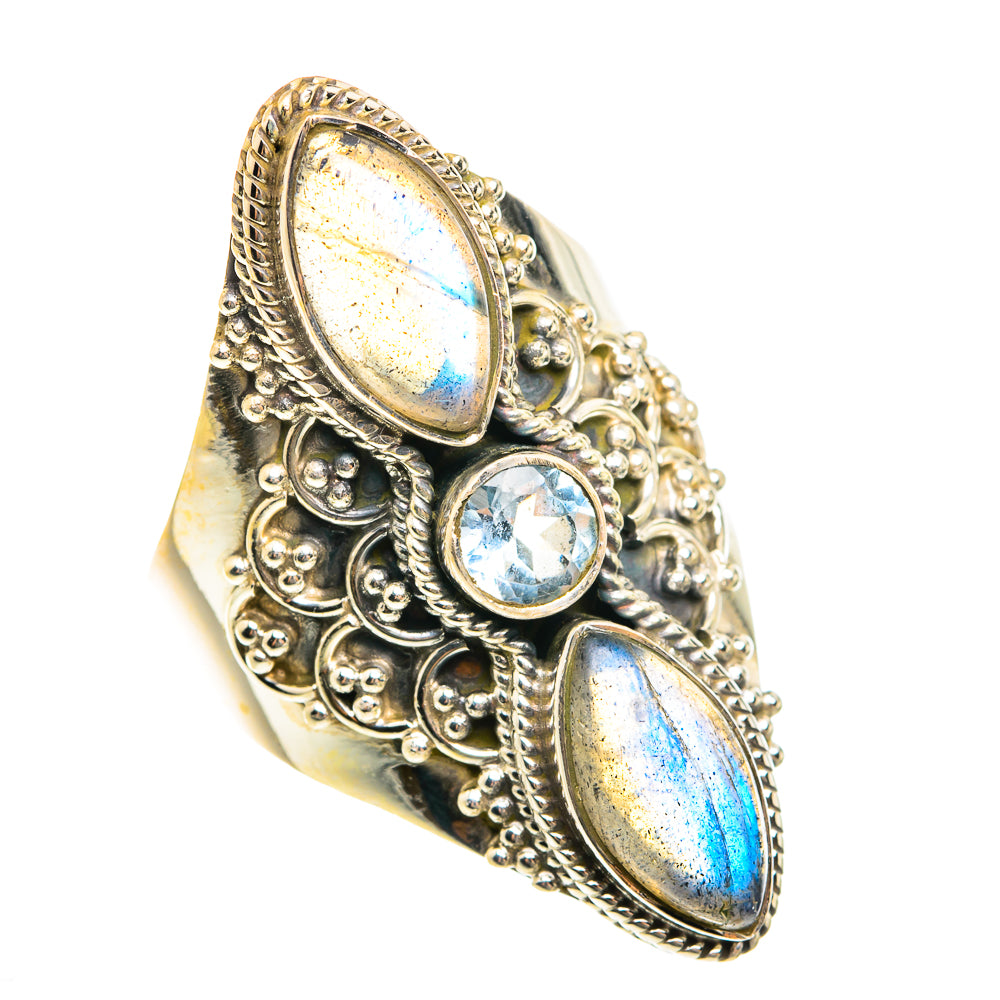 Labradorite Rings handcrafted by Ana Silver Co - RING76264