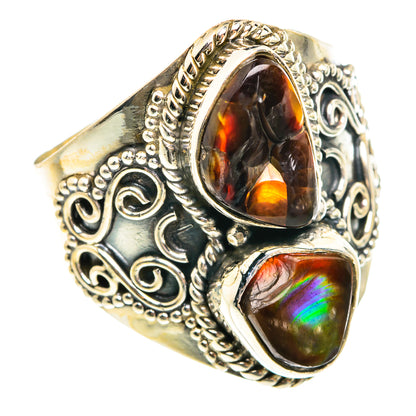 Mexican Fire Agate Rings handcrafted by Ana Silver Co - RING76274