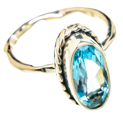 Blue Topaz Rings handcrafted by Ana Silver Co - RING76298