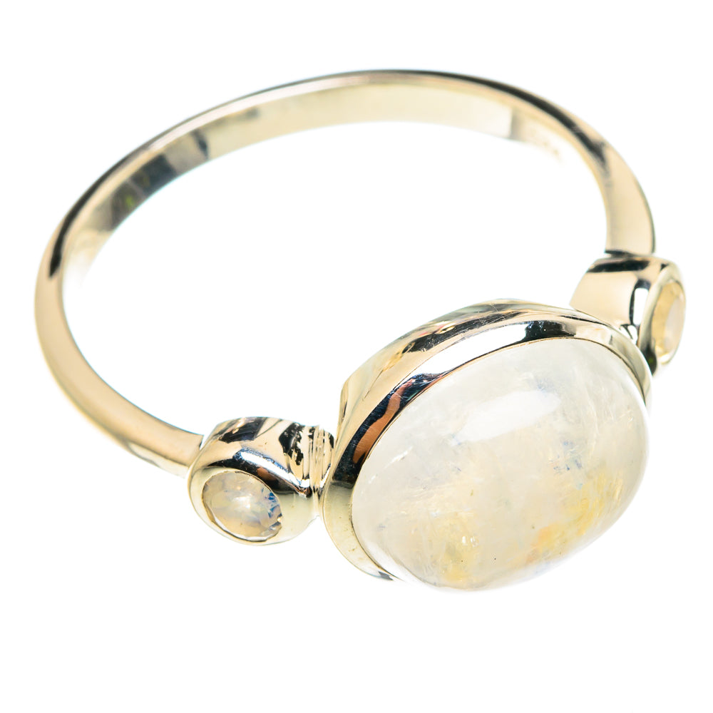 Rainbow Moonstone Rings handcrafted by Ana Silver Co - RING76318