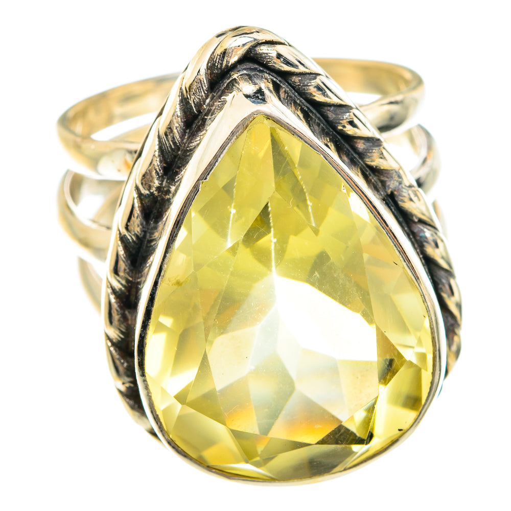 Lemon Quartz Rings handcrafted by Ana Silver Co - RING76321