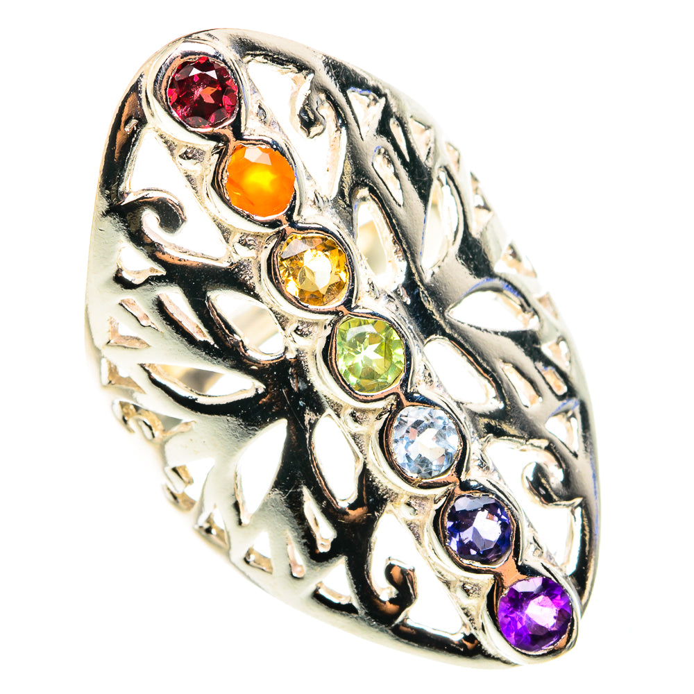 Multi-Stone Chakra Rings handcrafted by Ana Silver Co - RING76353