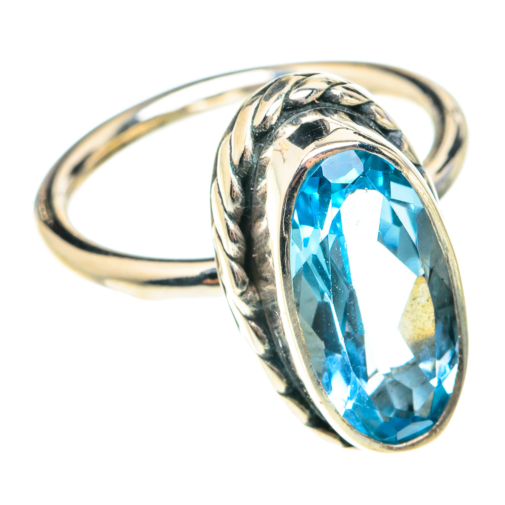 Blue Topaz Rings handcrafted by Ana Silver Co - RING76361