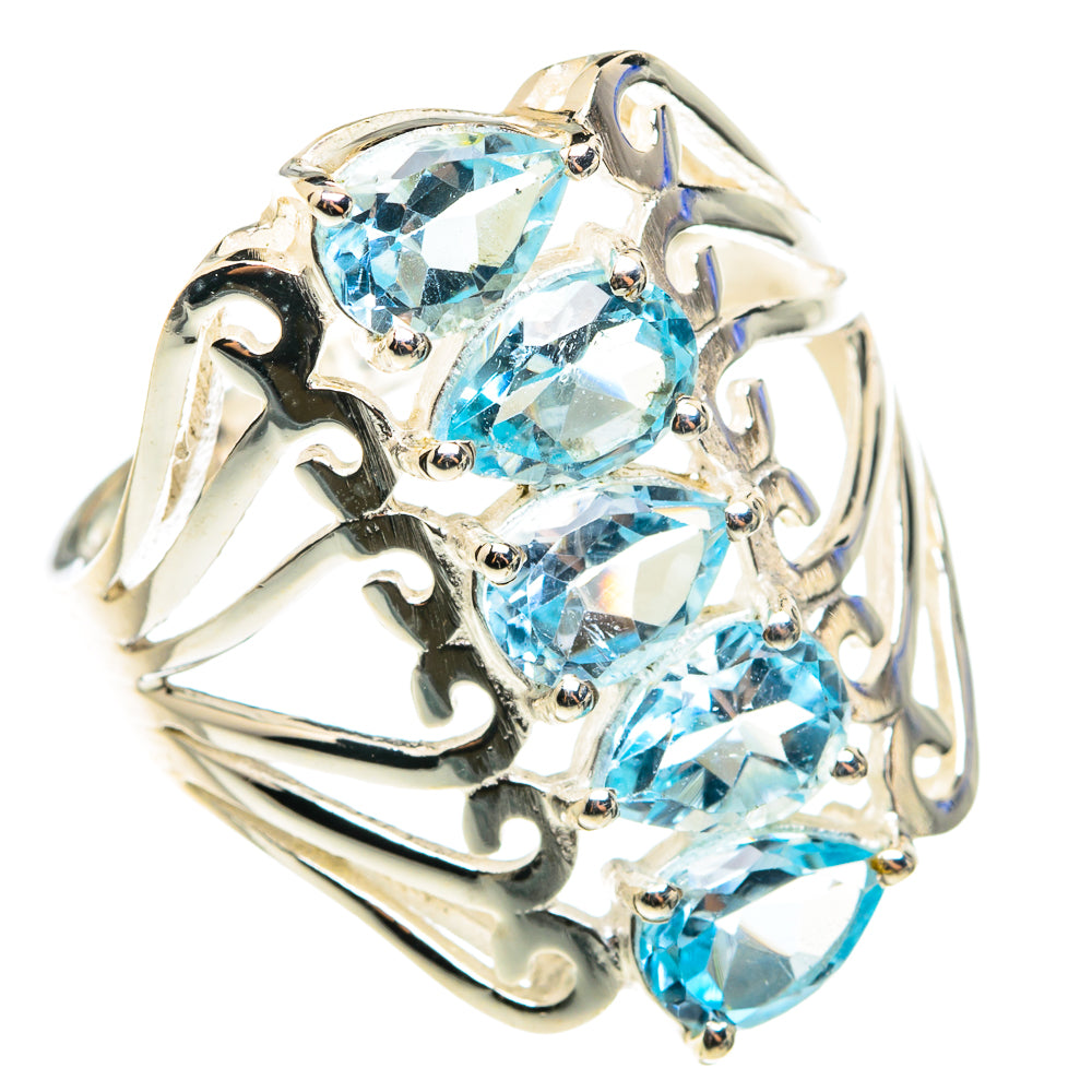 Blue Topaz Rings handcrafted by Ana Silver Co - RING76365