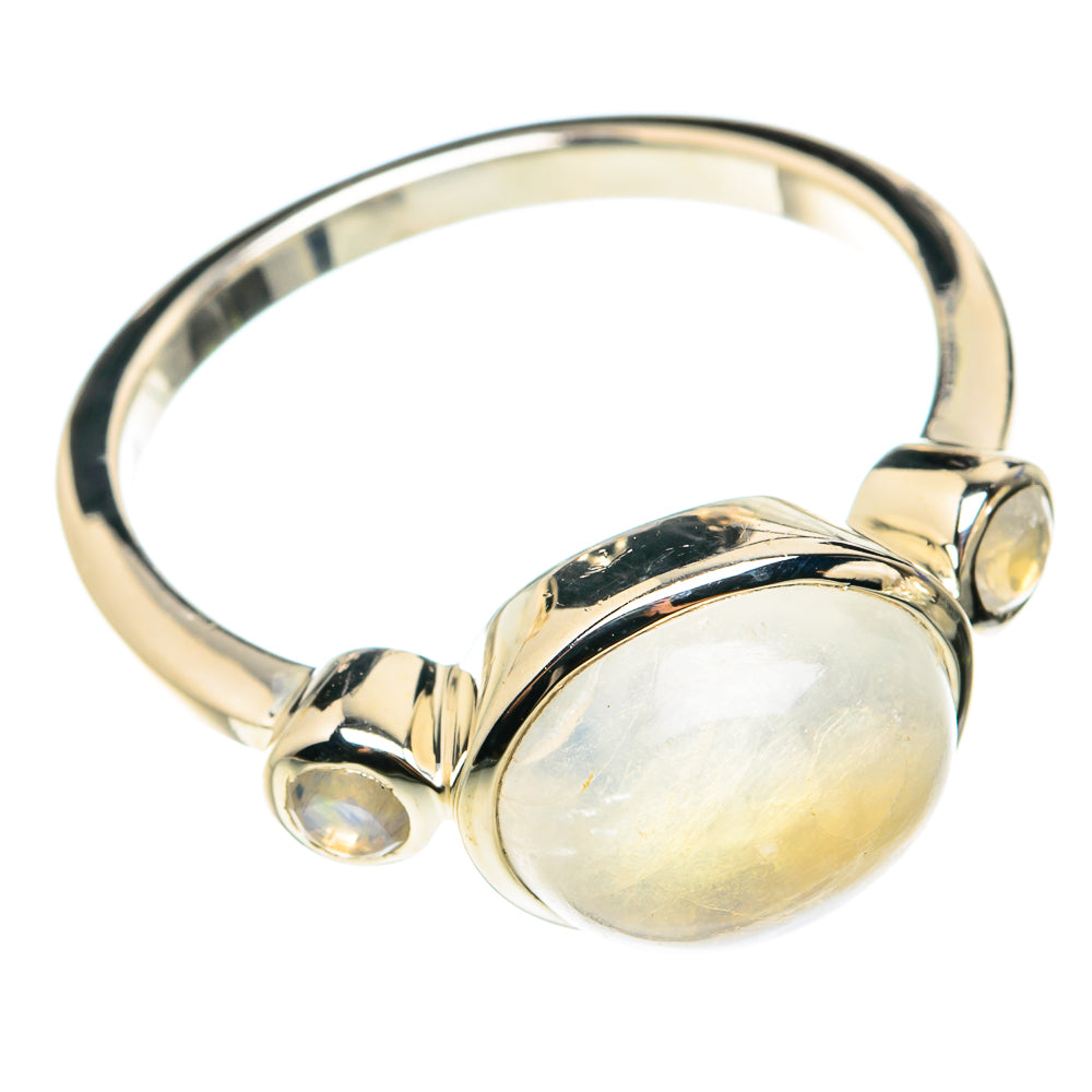 Rainbow Moonstone Rings handcrafted by Ana Silver Co - RING76385