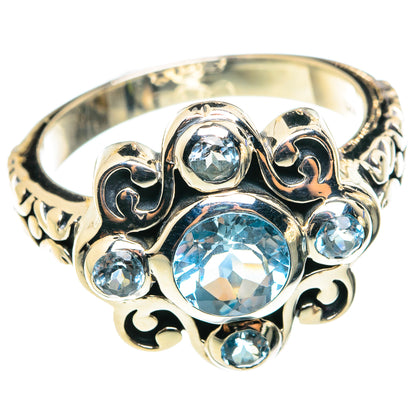 Blue Topaz Rings handcrafted by Ana Silver Co - RING76393