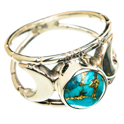 Blue Composite Turquoise Rings handcrafted by Ana Silver Co - RING76397