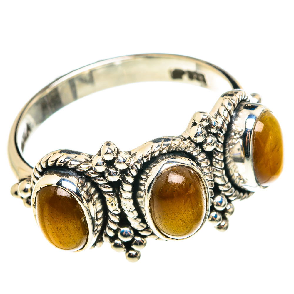 Tiger Eye Rings handcrafted by Ana Silver Co - RING76402