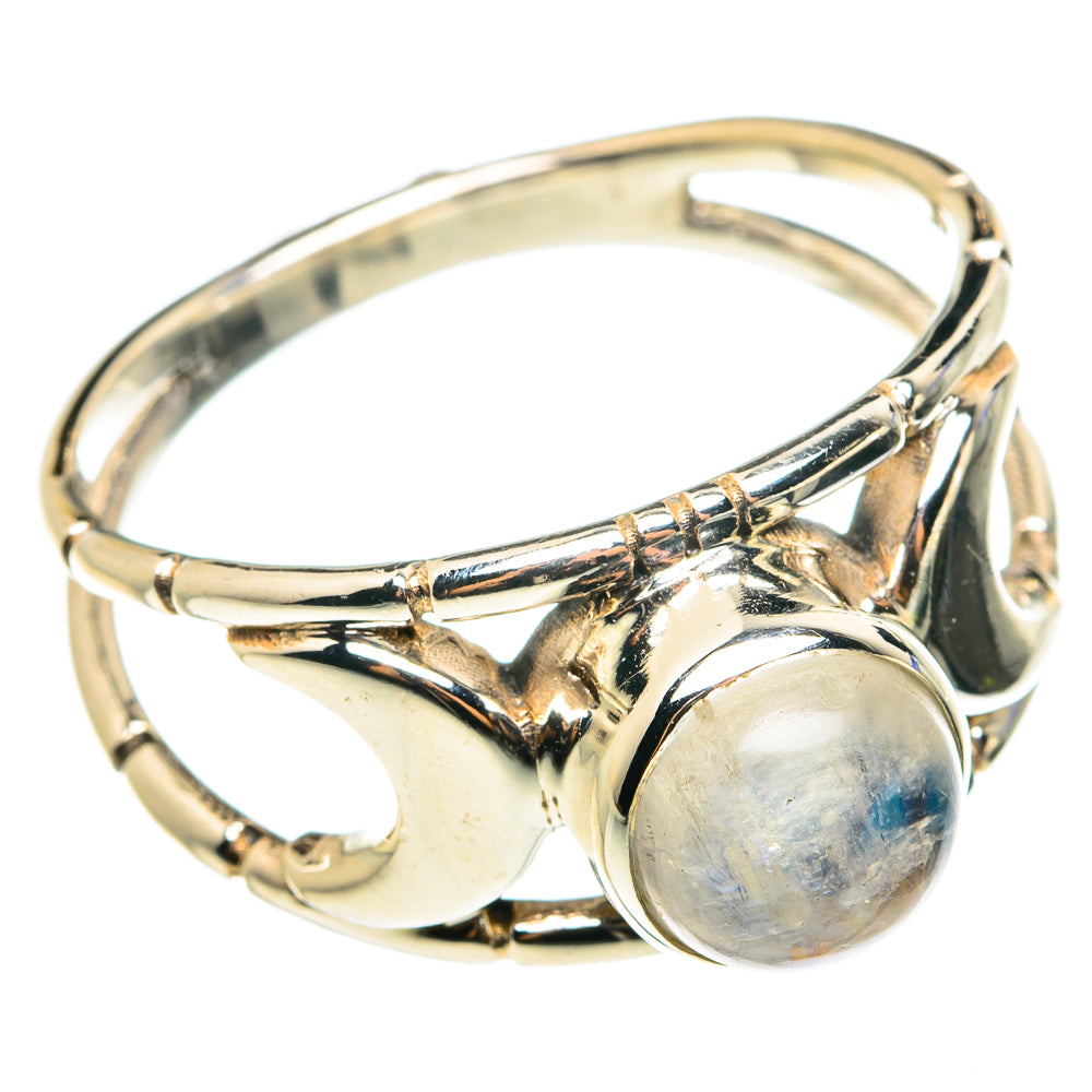 Rainbow Moonstone Rings handcrafted by Ana Silver Co - RING76416