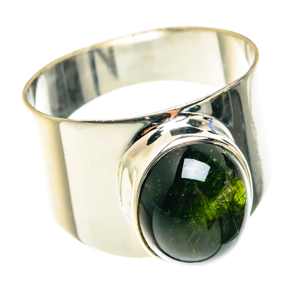 Green Tourmaline Rings handcrafted by Ana Silver Co - RING76429