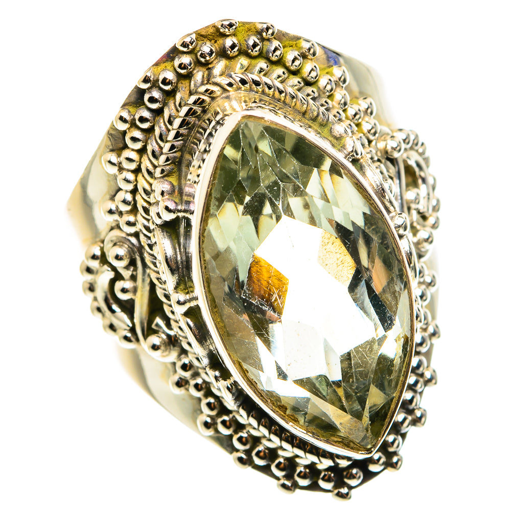 Green Amethyst Rings handcrafted by Ana Silver Co - RING76462