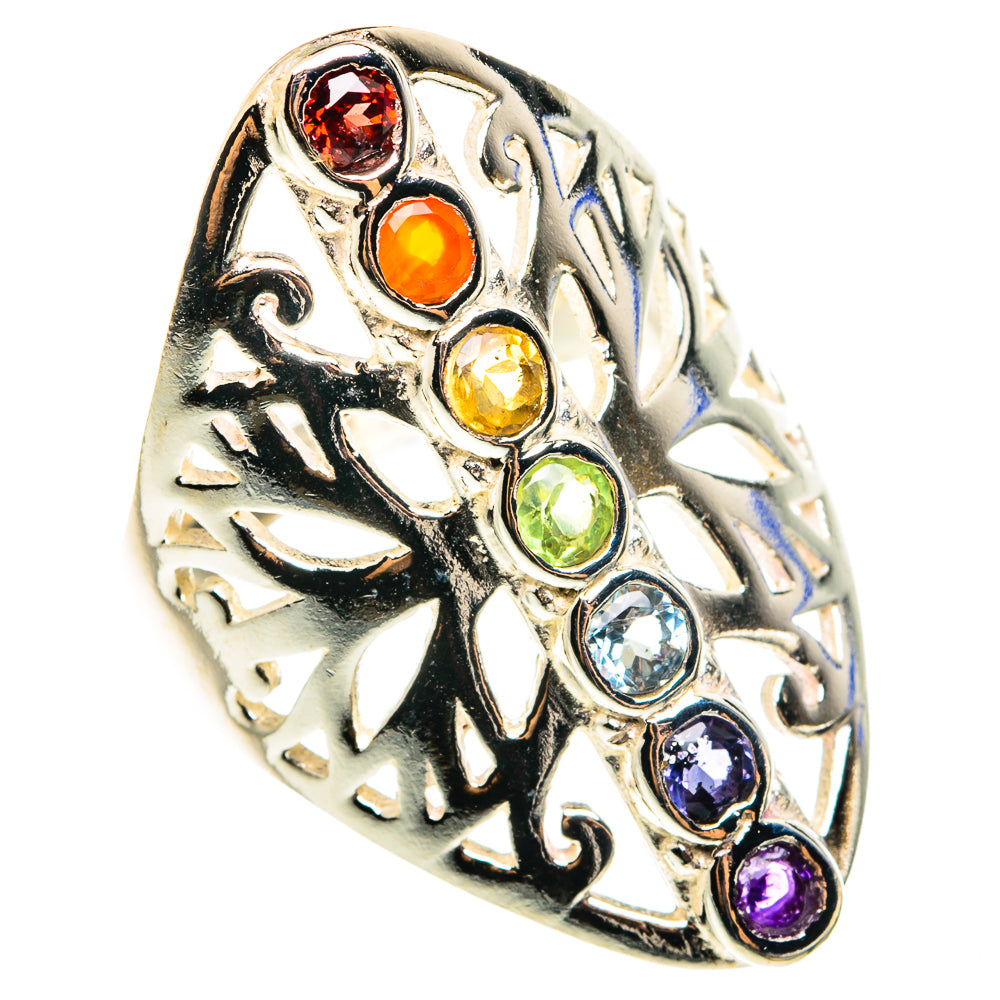 Multi-Stone Chakra Rings handcrafted by Ana Silver Co - RING76477