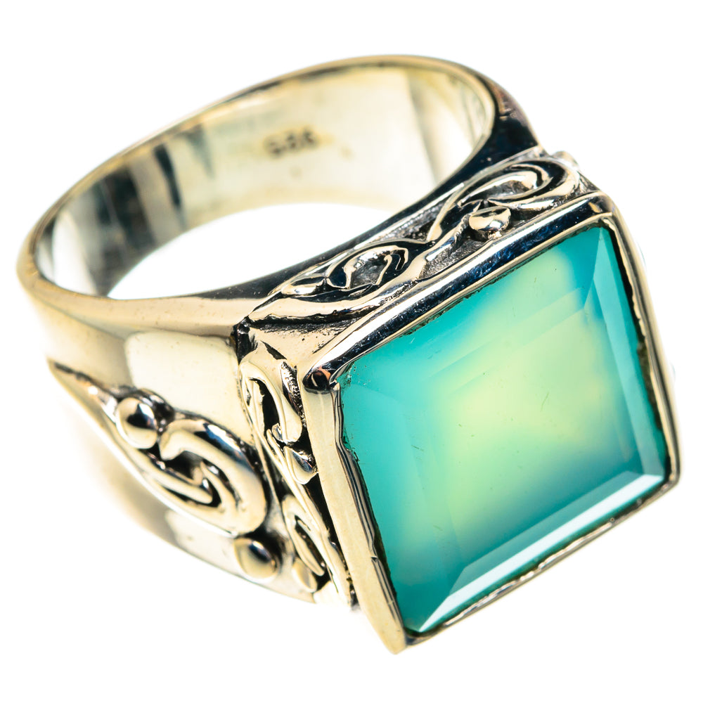 Aqua Chalcedony Rings handcrafted by Ana Silver Co - RING76515