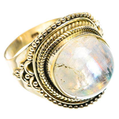 Rainbow Moonstone Rings handcrafted by Ana Silver Co - RING76542