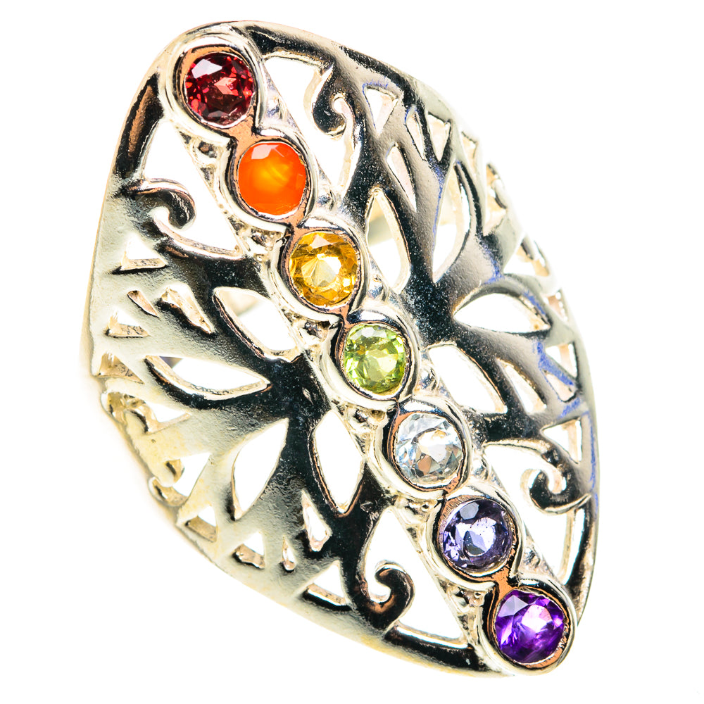 Multi-Stone Chakra Rings handcrafted by Ana Silver Co - RING76546