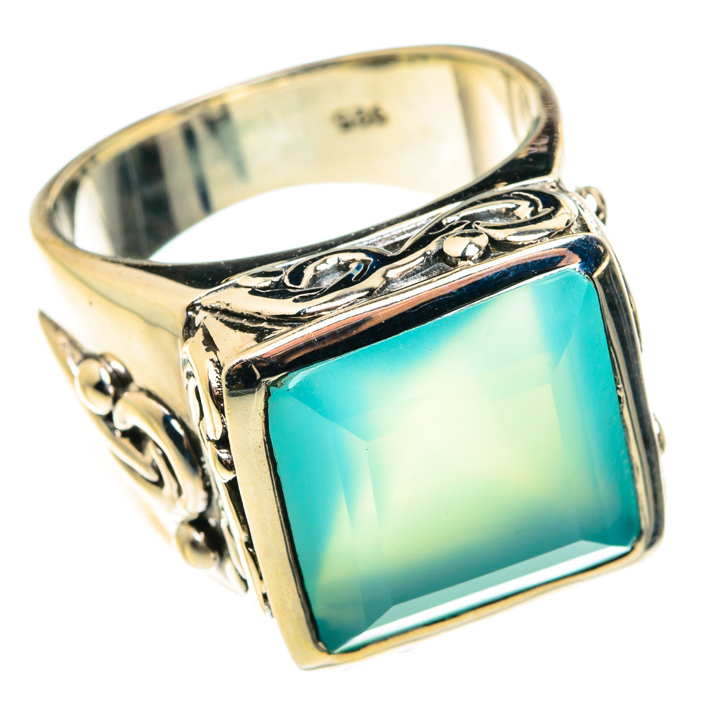 Aqua Chalcedony Rings handcrafted by Ana Silver Co - RING76552