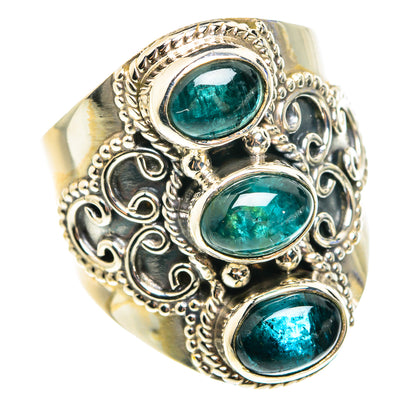 Blue Tourmaline Rings handcrafted by Ana Silver Co - RING76555