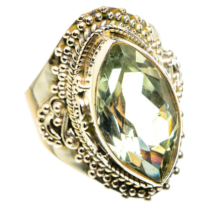 Green Amethyst Rings handcrafted by Ana Silver Co - RING76559