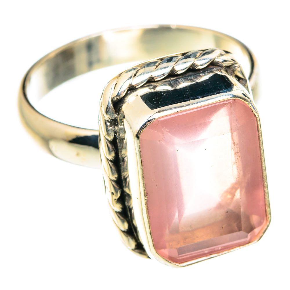Rose Quartz Rings handcrafted by Ana Silver Co - RING76567