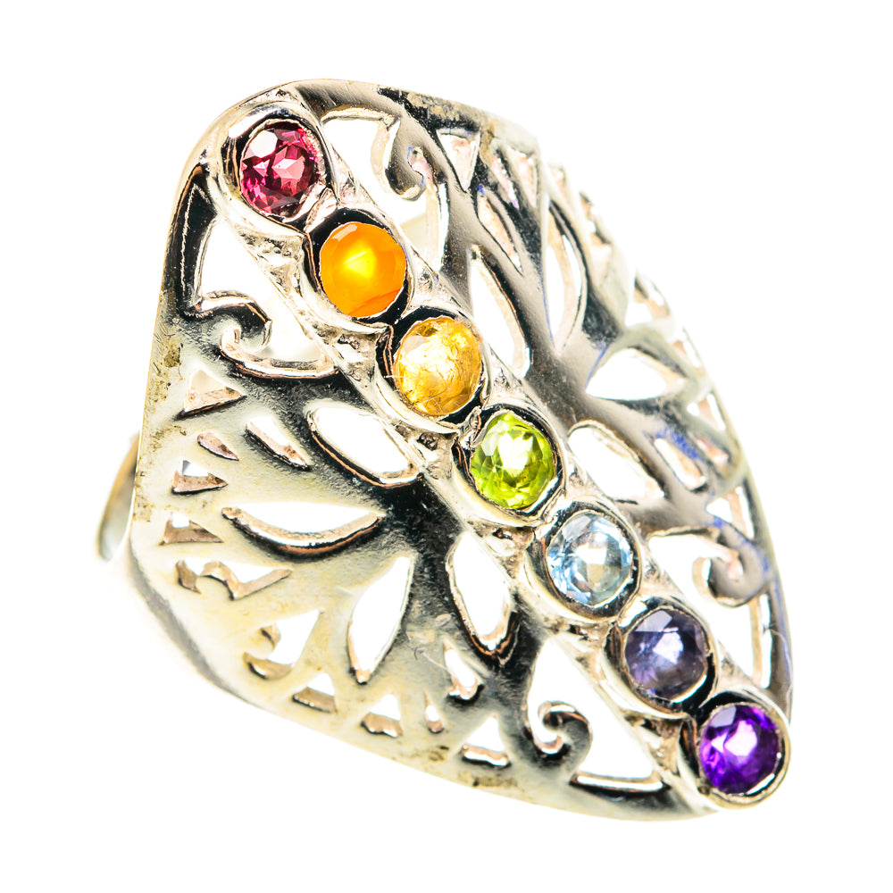 Multi-Stone Chakra Rings handcrafted by Ana Silver Co - RING76579