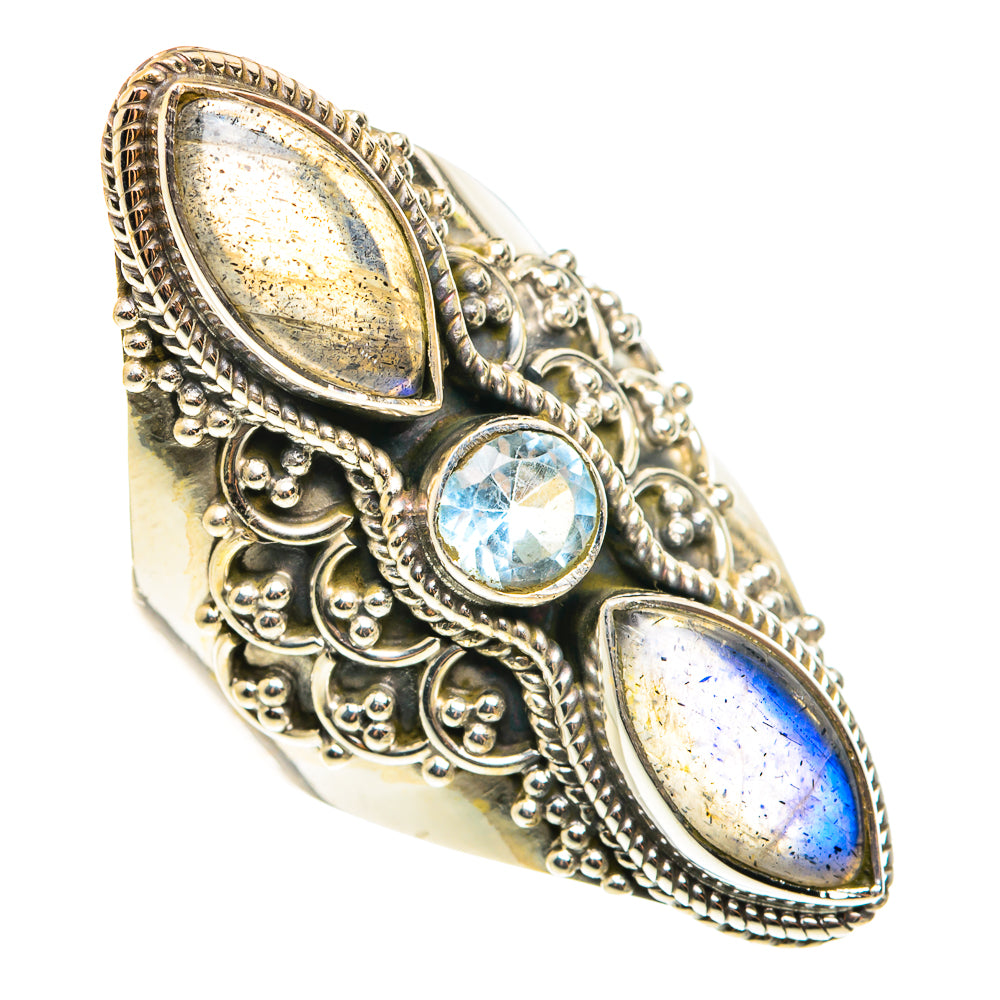Labradorite Rings handcrafted by Ana Silver Co - RING76593