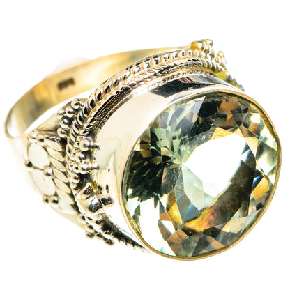 Green Amethyst Rings handcrafted by Ana Silver Co - RING76599