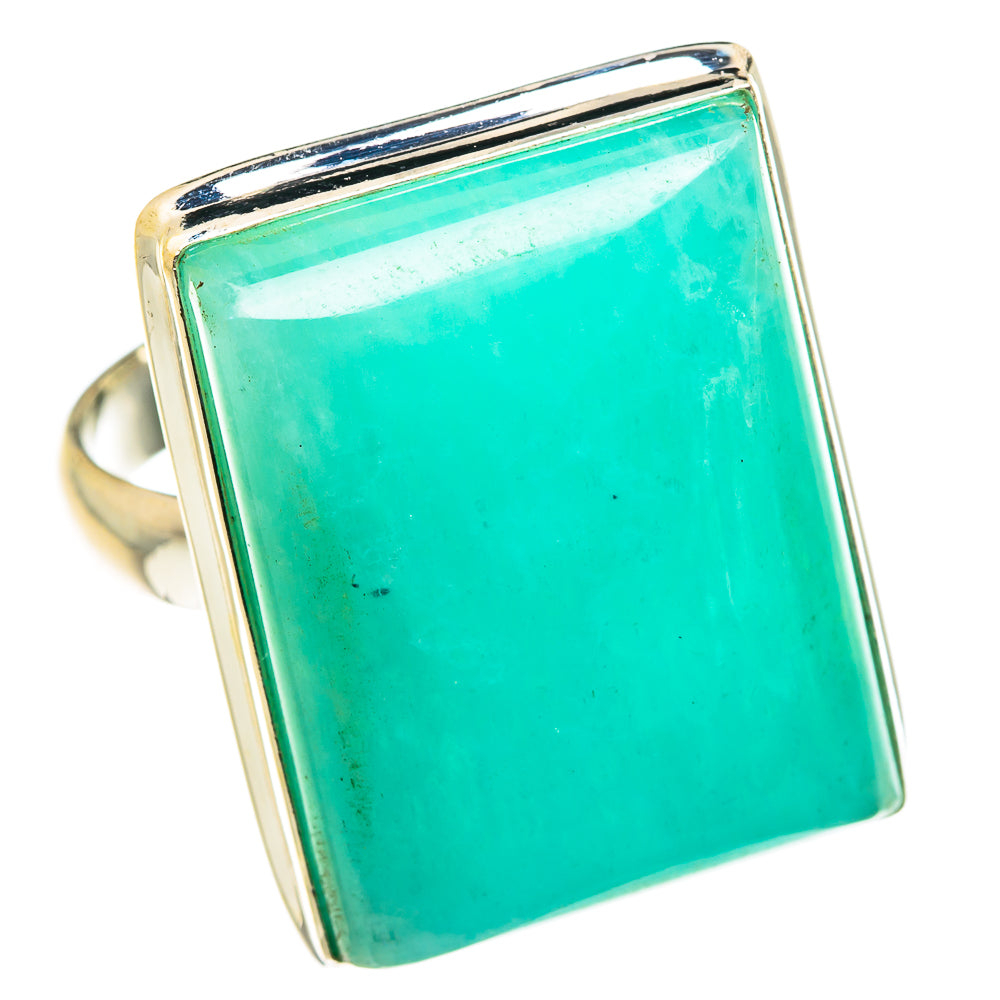 Peruvian Amazonite Rings handcrafted by Ana Silver Co - RING76600