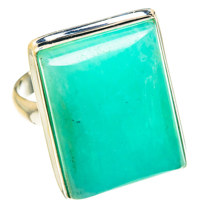 Peruvian Amazonite Rings handcrafted by Ana Silver Co - RING76600