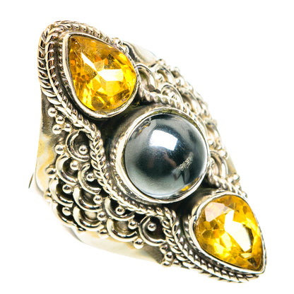 Hematite Rings handcrafted by Ana Silver Co - RING76603