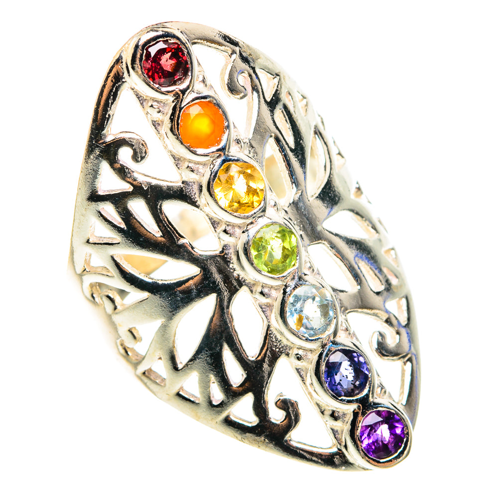 Multi-Stone Chakra Rings handcrafted by Ana Silver Co - RING76611