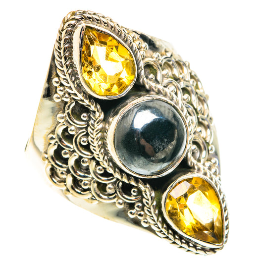 Hematite Rings handcrafted by Ana Silver Co - RING76634